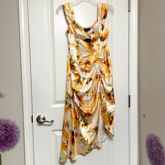 Cider Dresses Cider Yellow Floral Midi Dress Poshmark